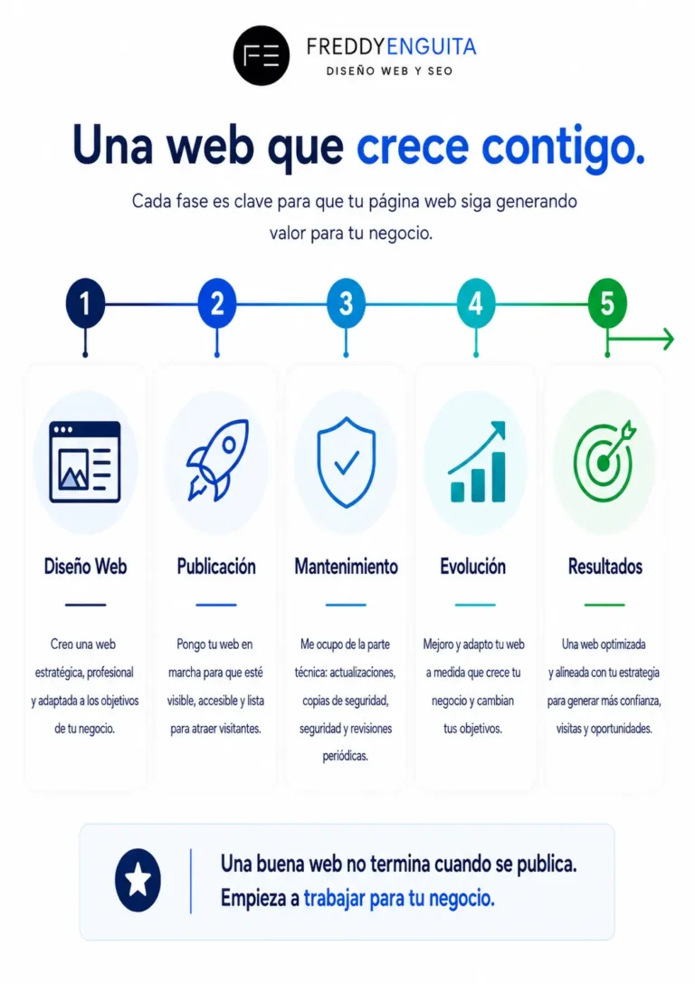 Proceso de evolución de una página web: diseño, publicación, mantenimiento, evolución y resultados