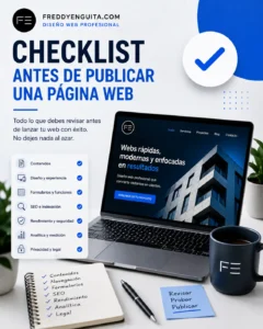 Checklist de comprobaciones antes de publicar una página web