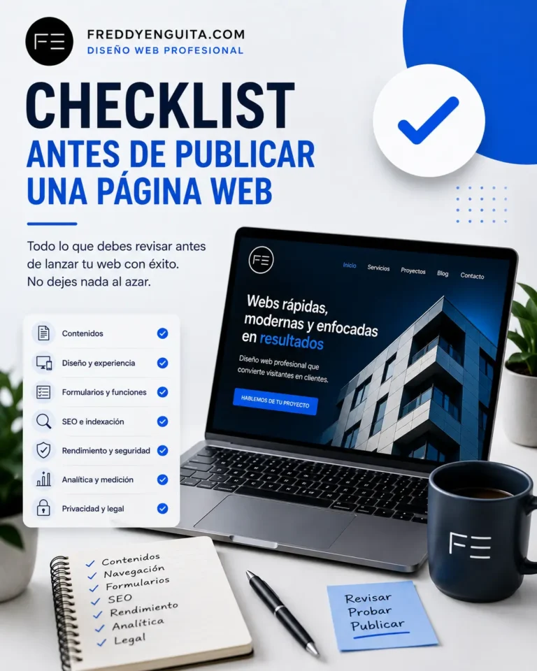 Checklist de comprobaciones antes de publicar una página web